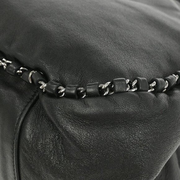 Chanel Black Calfskin Around Chain Hobo Handbag 154254 - Picture 3 of 10